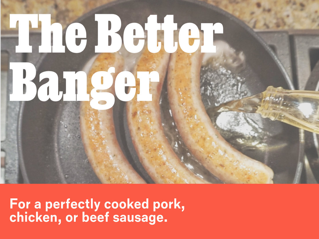 Perfectly cooked sausage